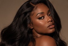 Model wearing a FFRENCHIIE half wig
