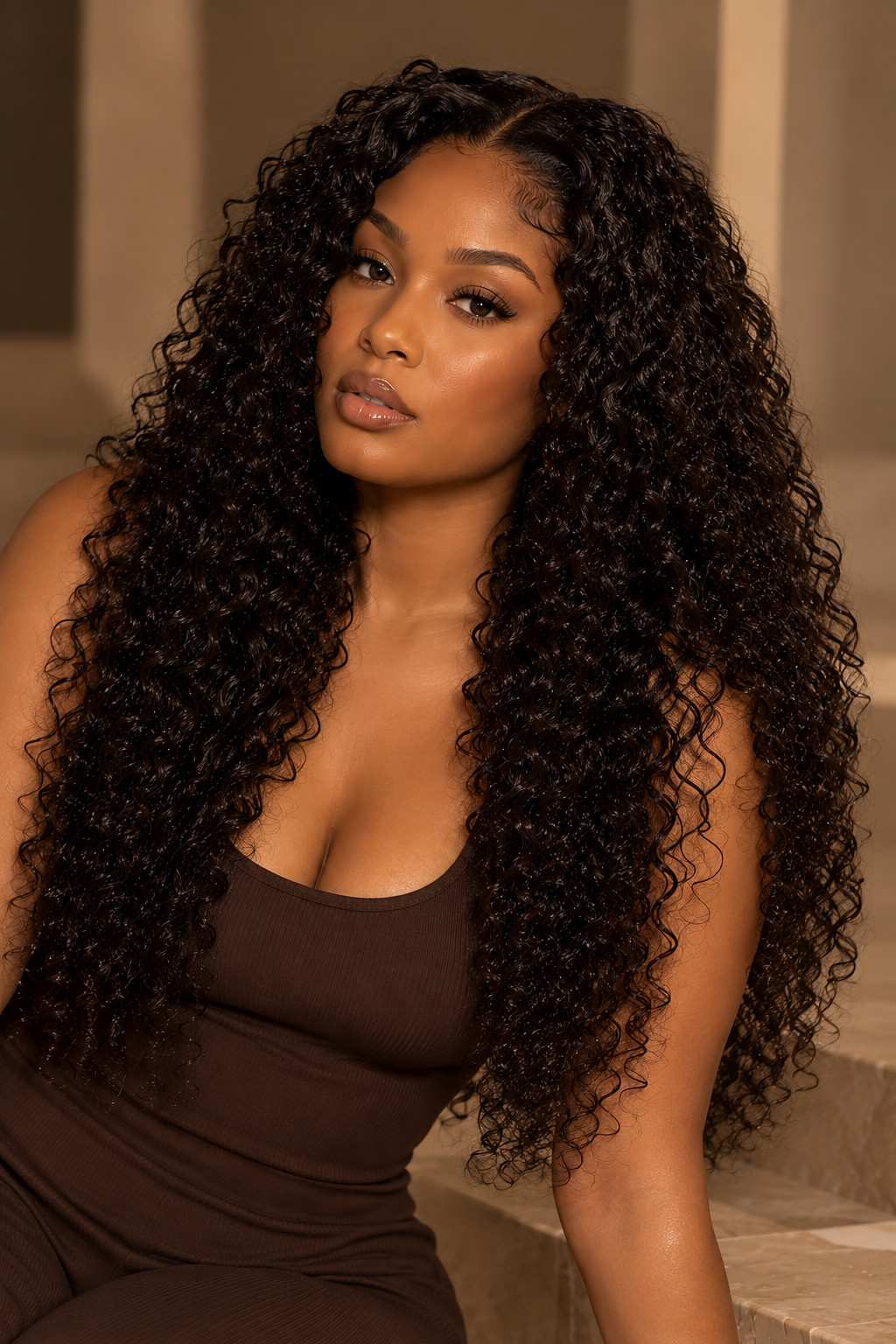 Model wearing FFRENCH Curl